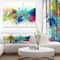 Designart - Brush Stroke Colorful Oil Painting - Contemporary Painting Print on Wrapped Canvas